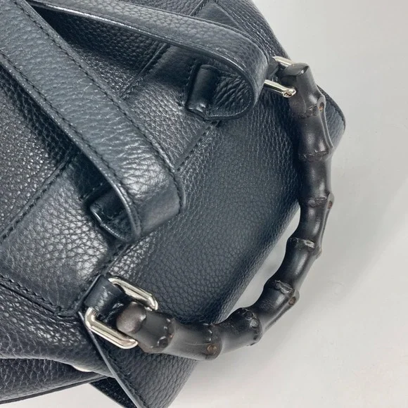 GUCCI Black Bamboo Backpack - Picture 11 of 16